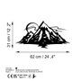 Wallity Mountain 25 Escultura de pared de metal negra